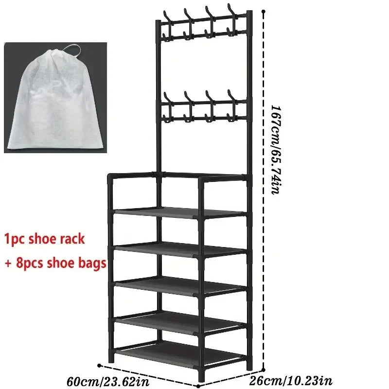 Five-Level Metal Shoe Rack
