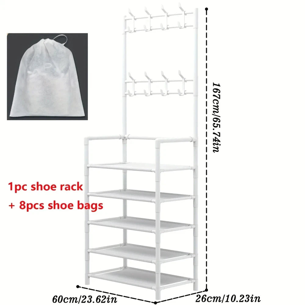 Five-Level Metal Shoe Rack