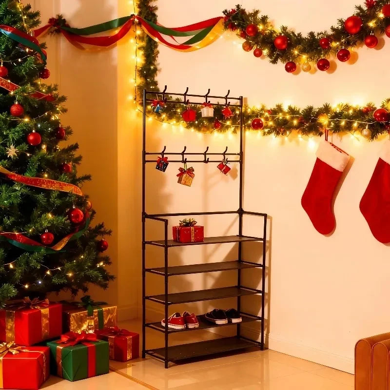 Five-Level Metal Shoe Rack